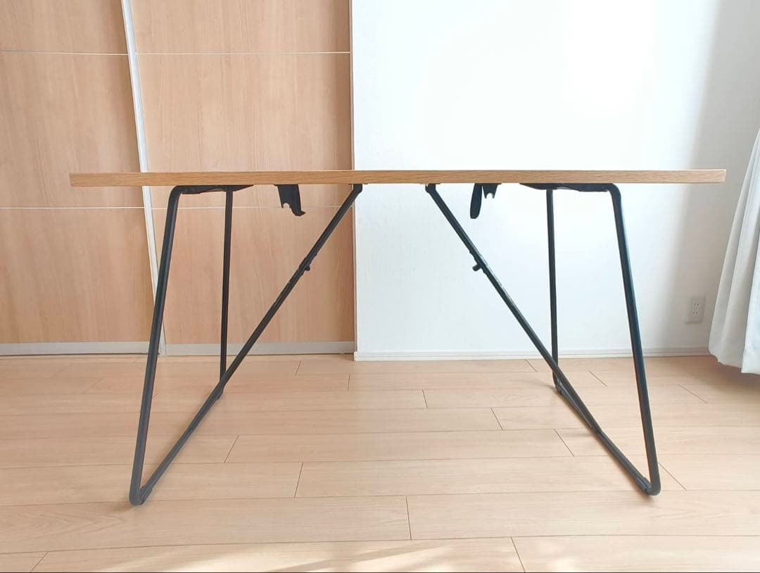 ★セール中　＜美品＞無印良品　木製折りたたみテーブル　オーク材突板　幅１２０ｃｍ