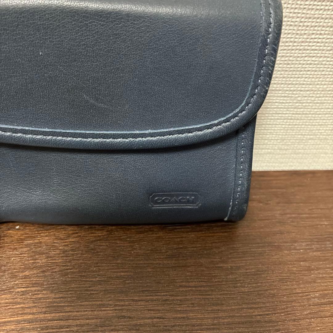 OLD COACH オールドコーチ　ブルーレザー　ケース　キーケース