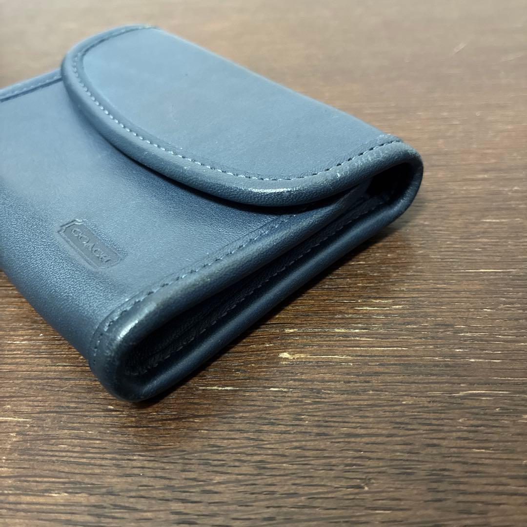 OLD COACH オールドコーチ　ブルーレザー　ケース　キーケース