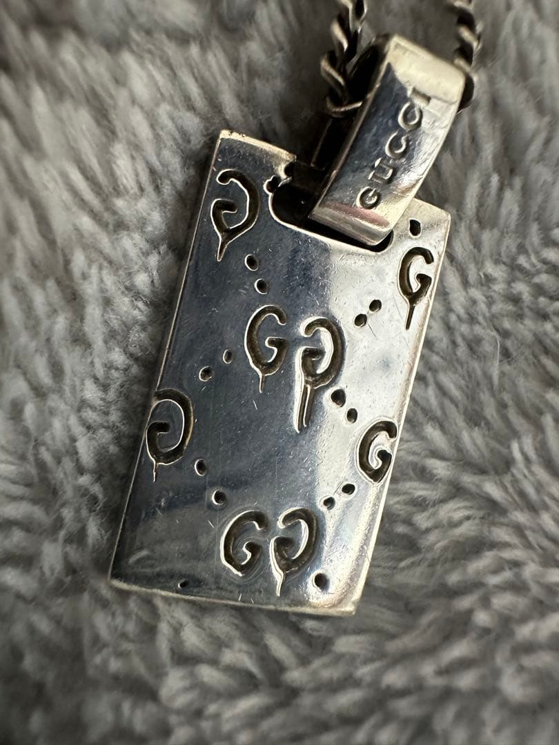 GUCCI グッチ ゴースト ネックレス シルバー SV925 リバーシブル