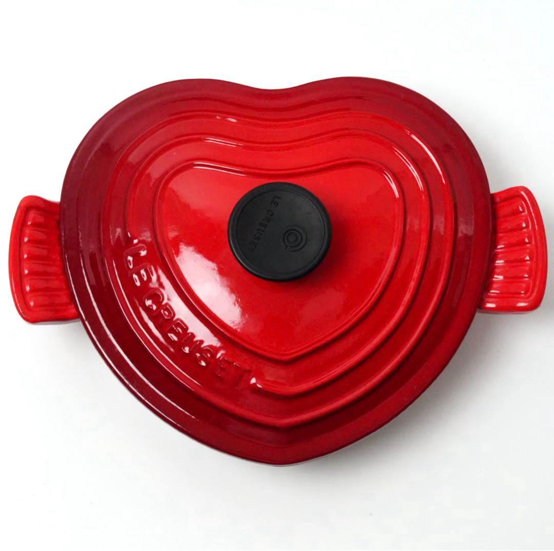 LE CREUSET　ココットダムール　ダムールプレート　チェリーレッド　2L