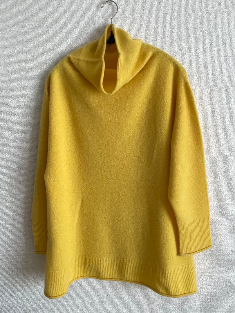 カタログハウス　オフタートルネック カシミヤセーター