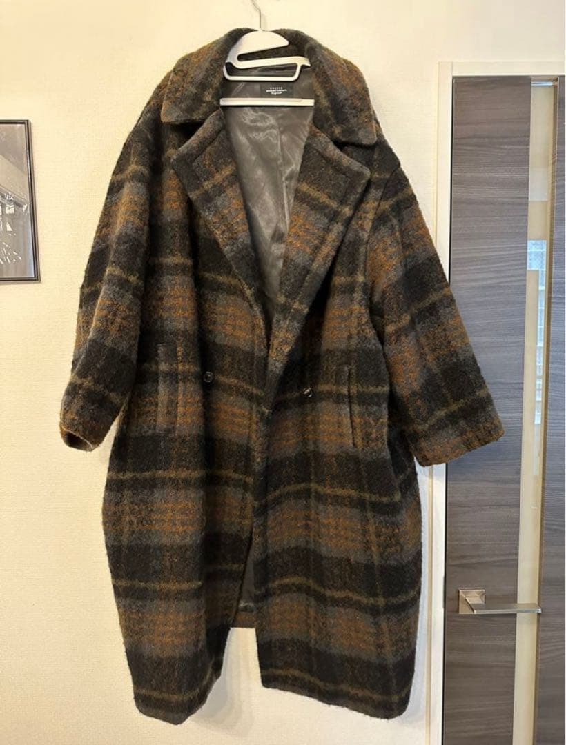 UNUSED オーバーサイズ　チェックコート　アンユーズド
