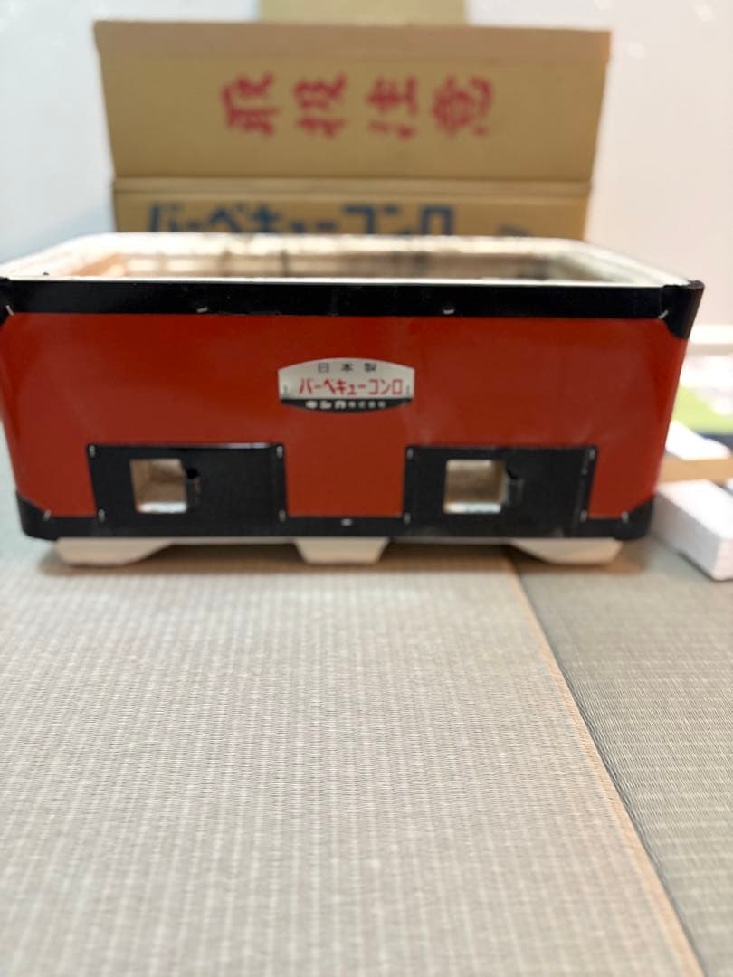 キンカ バーベキューコンロ オレンジ色 説明書付き