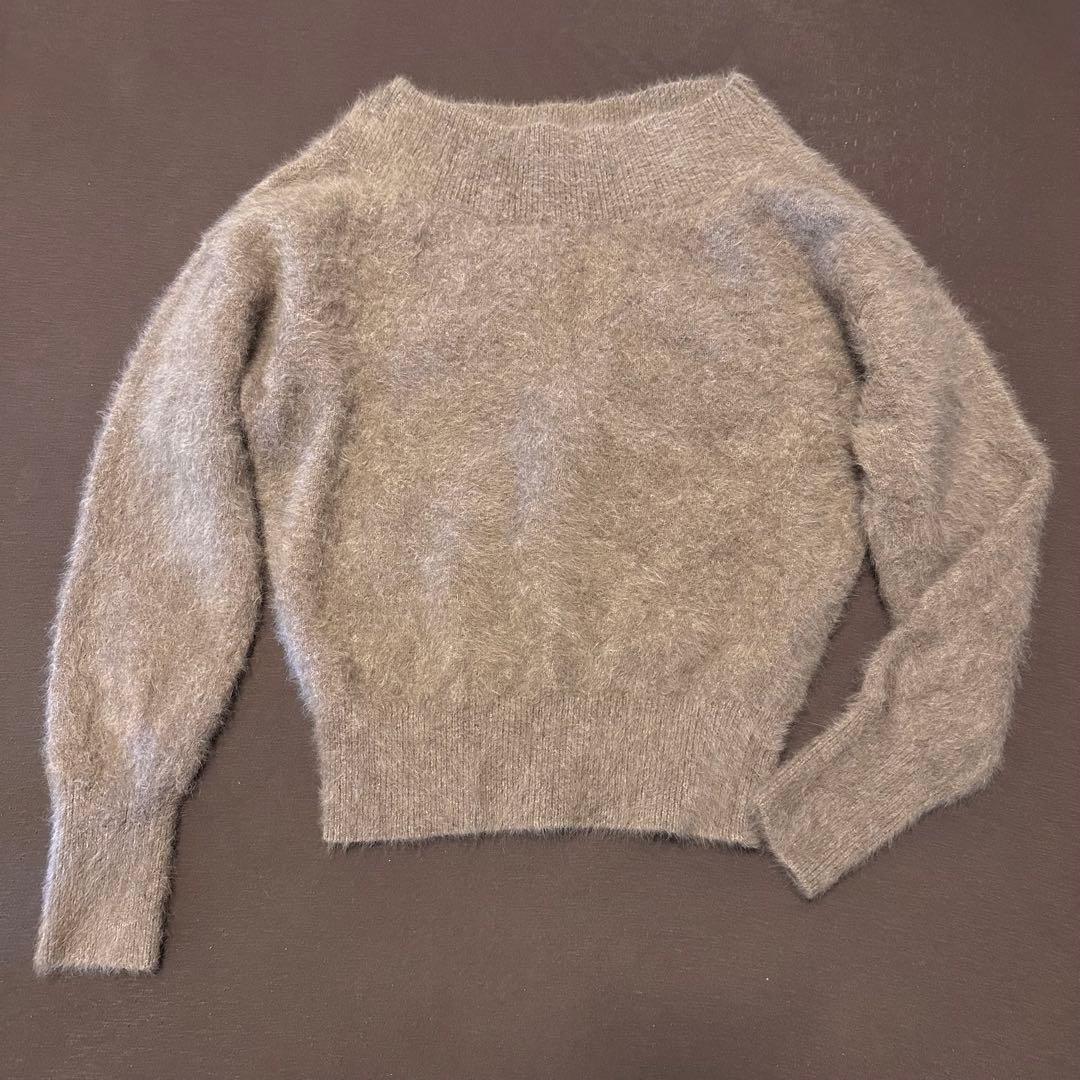 美品✨CADUNE フォックスカシミヤ オフショルニット モカブラウン