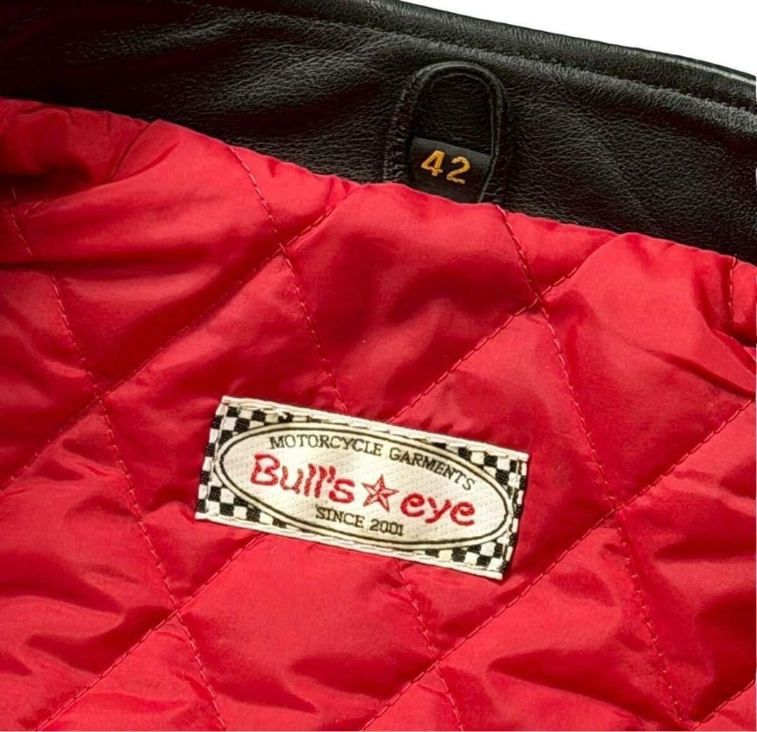 Bull‘s eye ブルズアイ パテッド ライダースジャケット ブラック 42