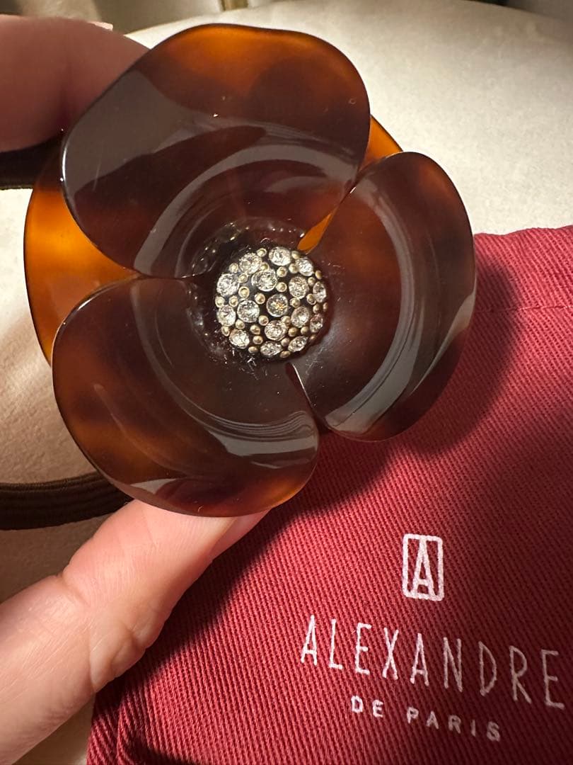 美品　ALEXANDRE DE PARIS カメリア　ヘアゴム