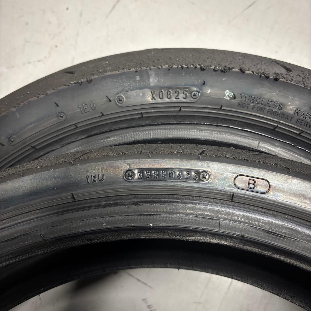 【中古】ダンロップ KR410 17インチ 前後タイヤセット ※公道走行不可
