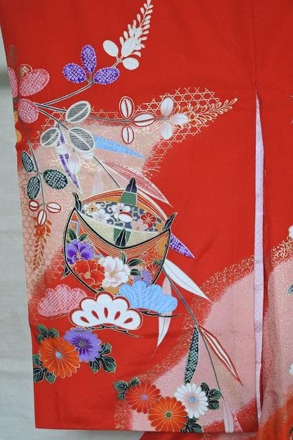 お宮参り　祝着　日本製　女の子　正絹　㈱伴商店　長襦袢付