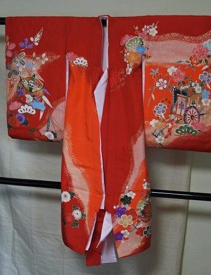 お宮参り　祝着　日本製　女の子　正絹　㈱伴商店　長襦袢付