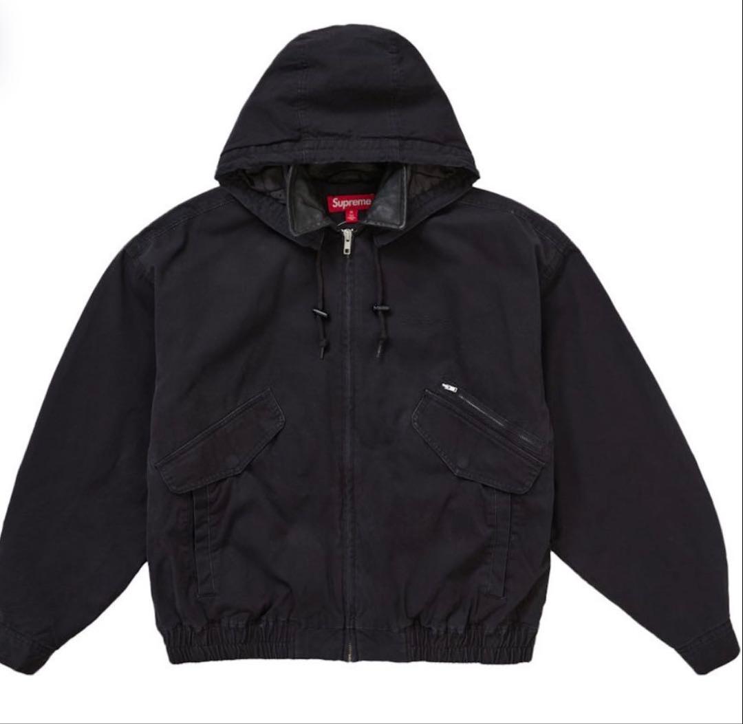 ジャケット・アウター supreme leather collar utility jacket S