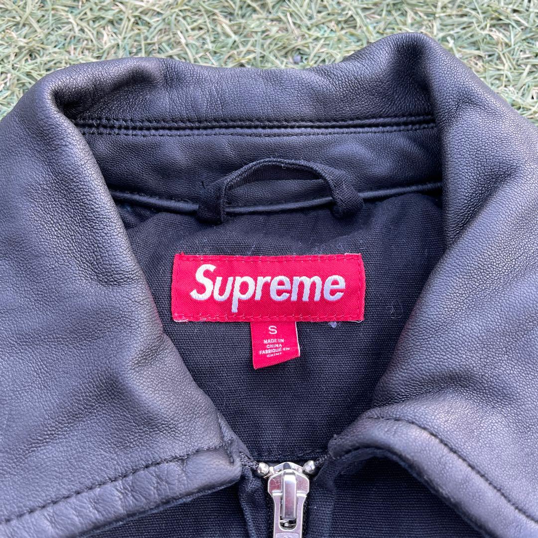 ジャケット・アウター supreme leather collar utility jacket S