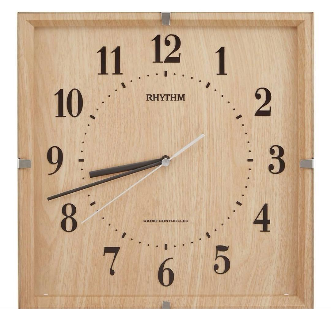 RHYTHM 掛時計 8MY502SR07 ナチュラルウッド