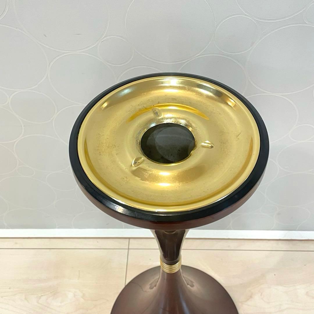 【希少】昭和レトロ スタンド灰皿 フロア灰皿 木目調 業務用 ヴィンテージ