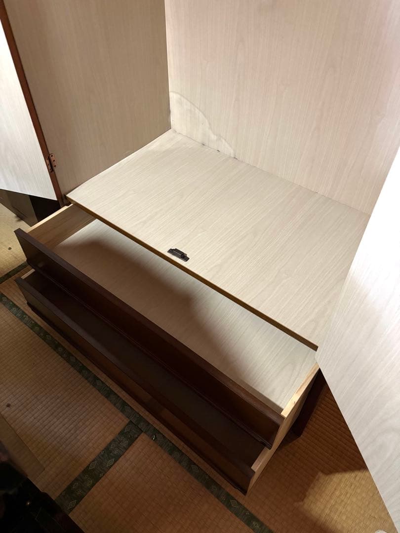 木製ワードローブ 洋服収納 クローゼット ハンガーパイプ付き