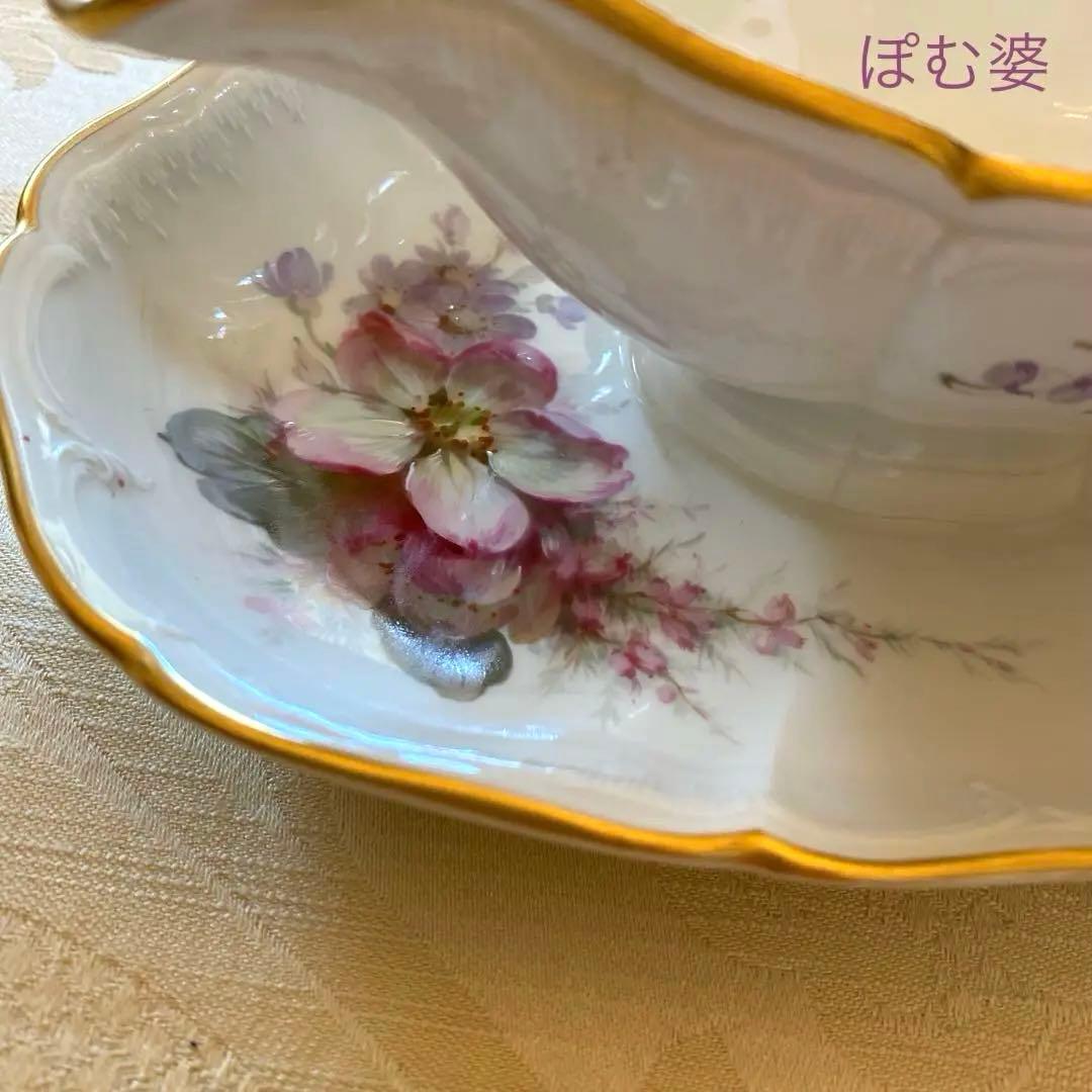 【KPMベルリン】レリーフ／ソースボート＆レードル／「印象派 印象主義 絵付」