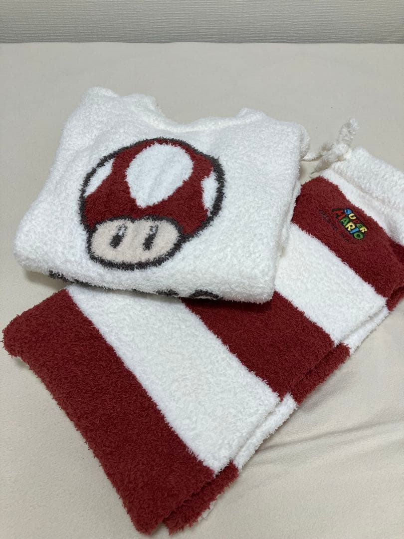 新品未使用 限定 ジェラピケ スーパーマリオ キノコ 上下セットタグ付き