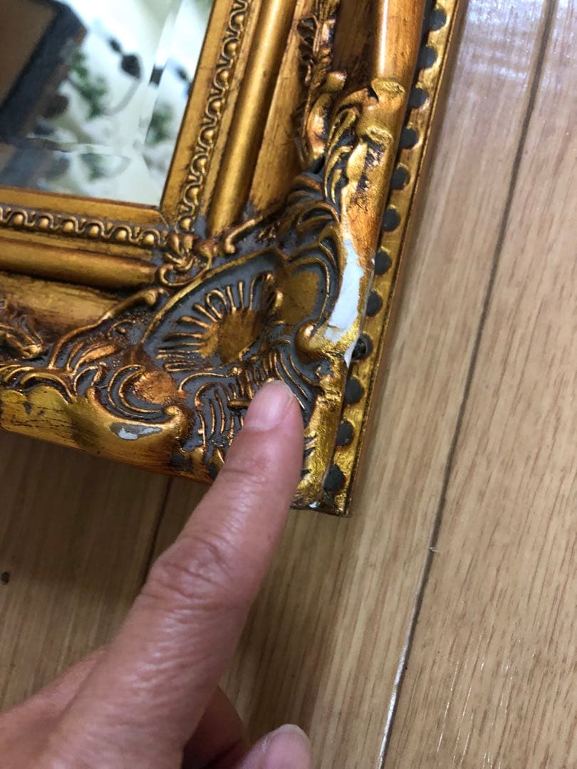 ミラー　アンティーク調　ロココ調　姿見　スタンドミラー　宮殿風　ヨーロピアン風