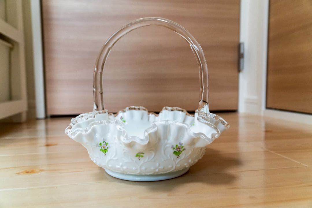 フェントン　フリルバスケット(花柄)