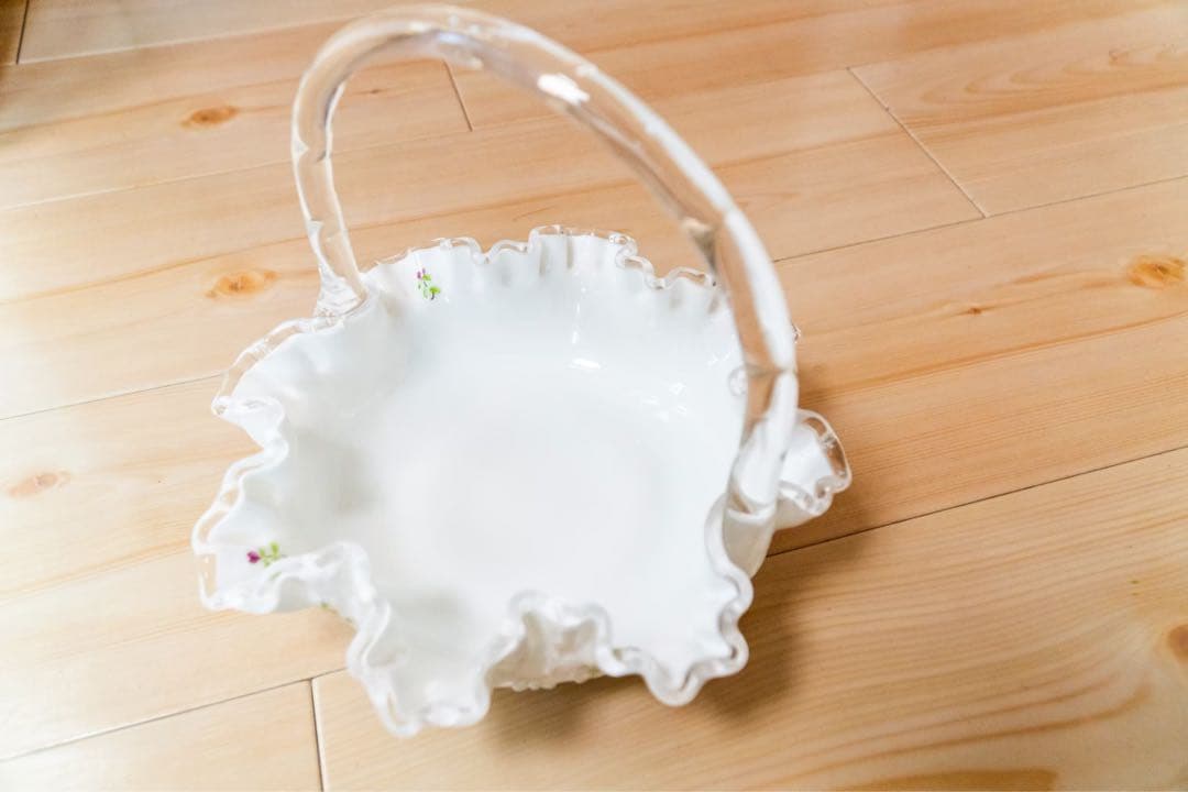 フェントン　フリルバスケット(花柄)