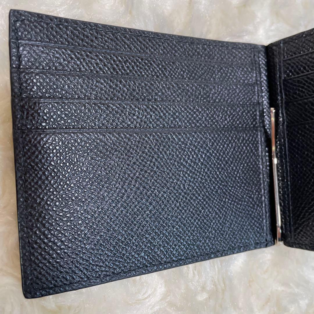 BALLYバリー　新品箱付き　マネークリップウォレット　ブラック無地