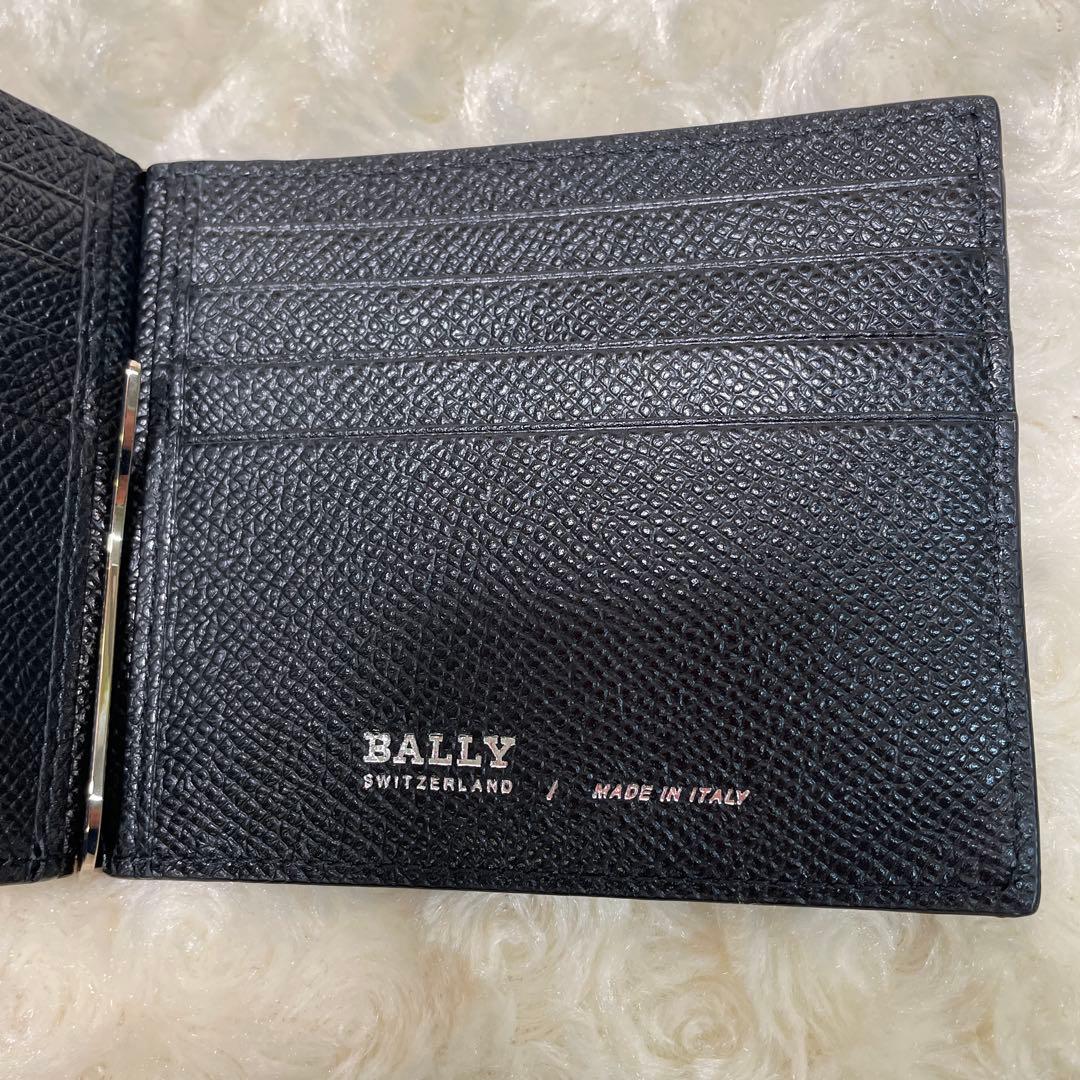 BALLYバリー　新品箱付き　マネークリップウォレット　ブラック無地