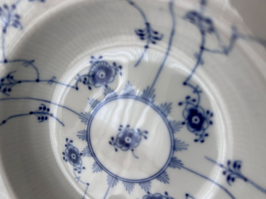 ブルーフルーテッド　プレイン　ディーププレート　2枚