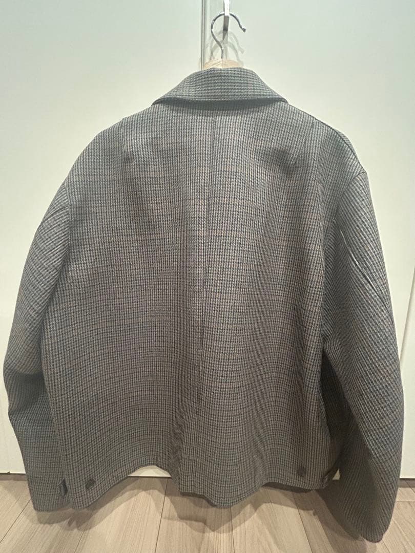 ジャケット・アウター AURALEE DOUBLE FACE CHECK ZIP BLOUSON