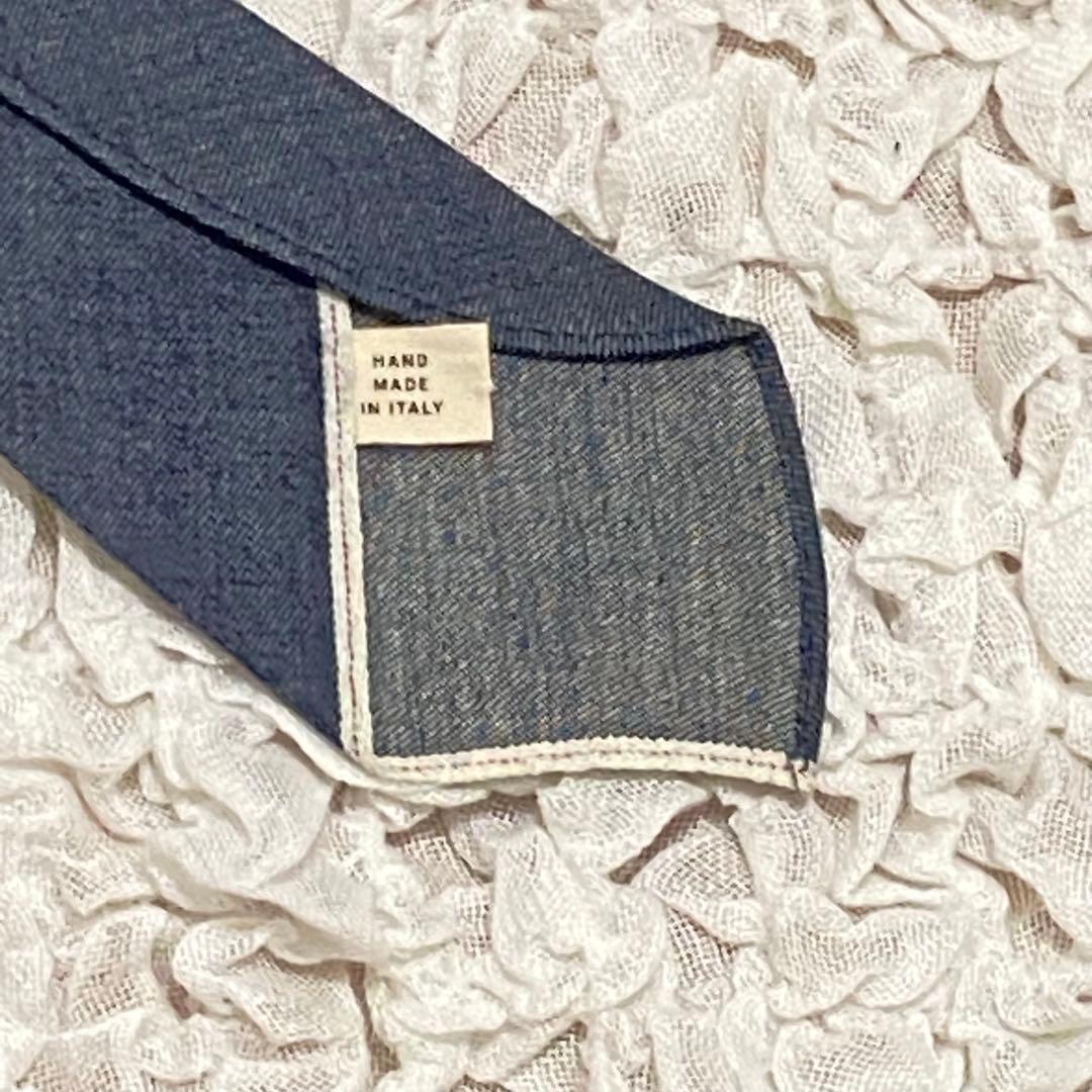 美品 RRL ダブルアールエル インディゴ デニム ネクタイ イタリア製
