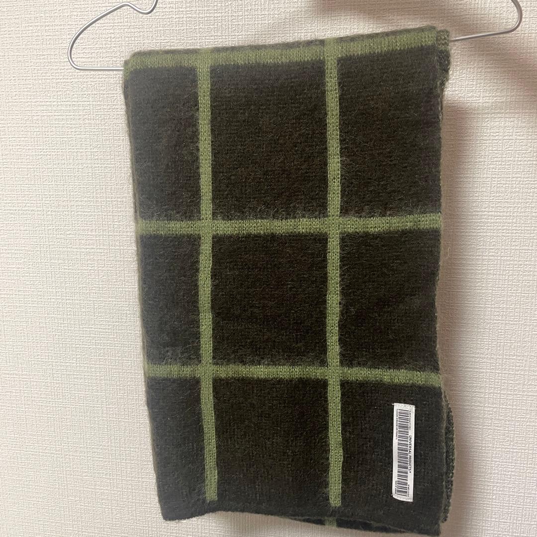 1LDK UNIVERSAL PRODUCTS ジャガードチェック大判ストール