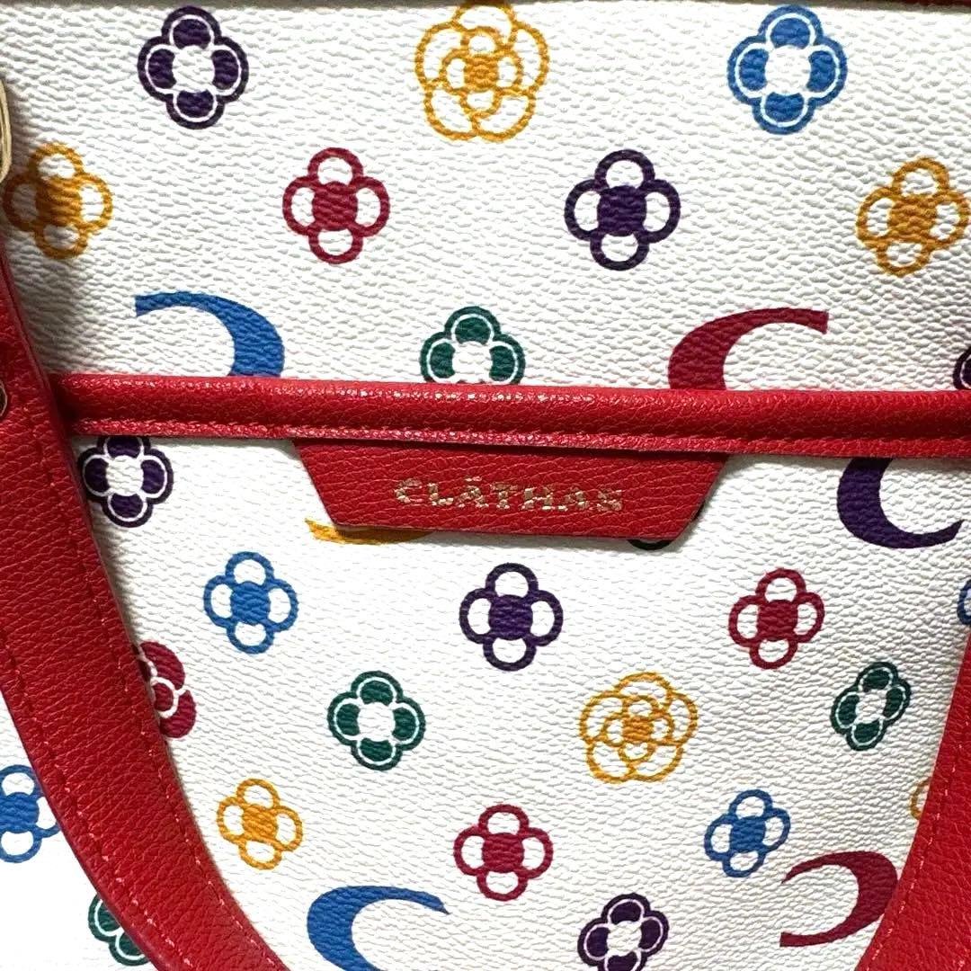 【クレイサス】バッグ　カメリアカラー　パスケース付き　レッド　かばん　未使用品