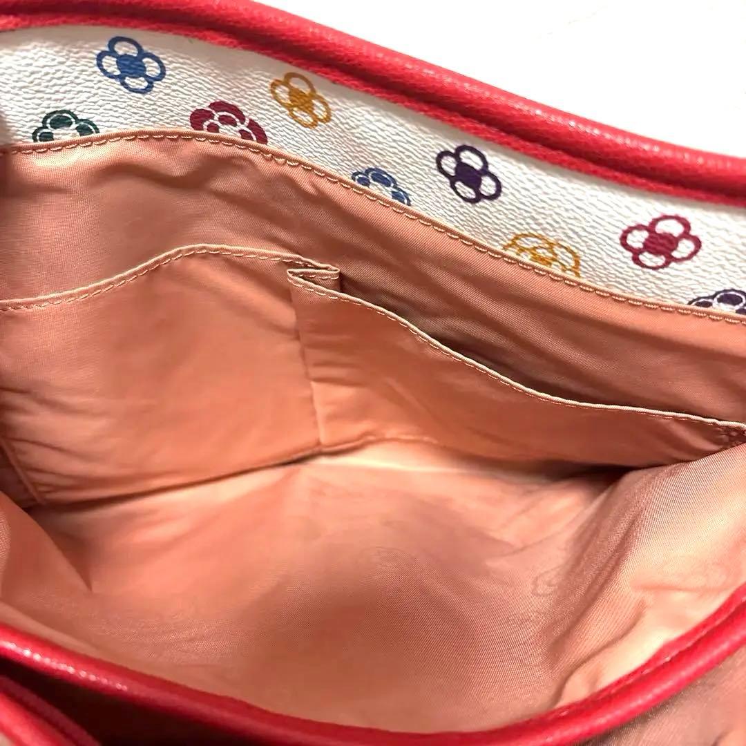 【クレイサス】バッグ　カメリアカラー　パスケース付き　レッド　かばん　未使用品