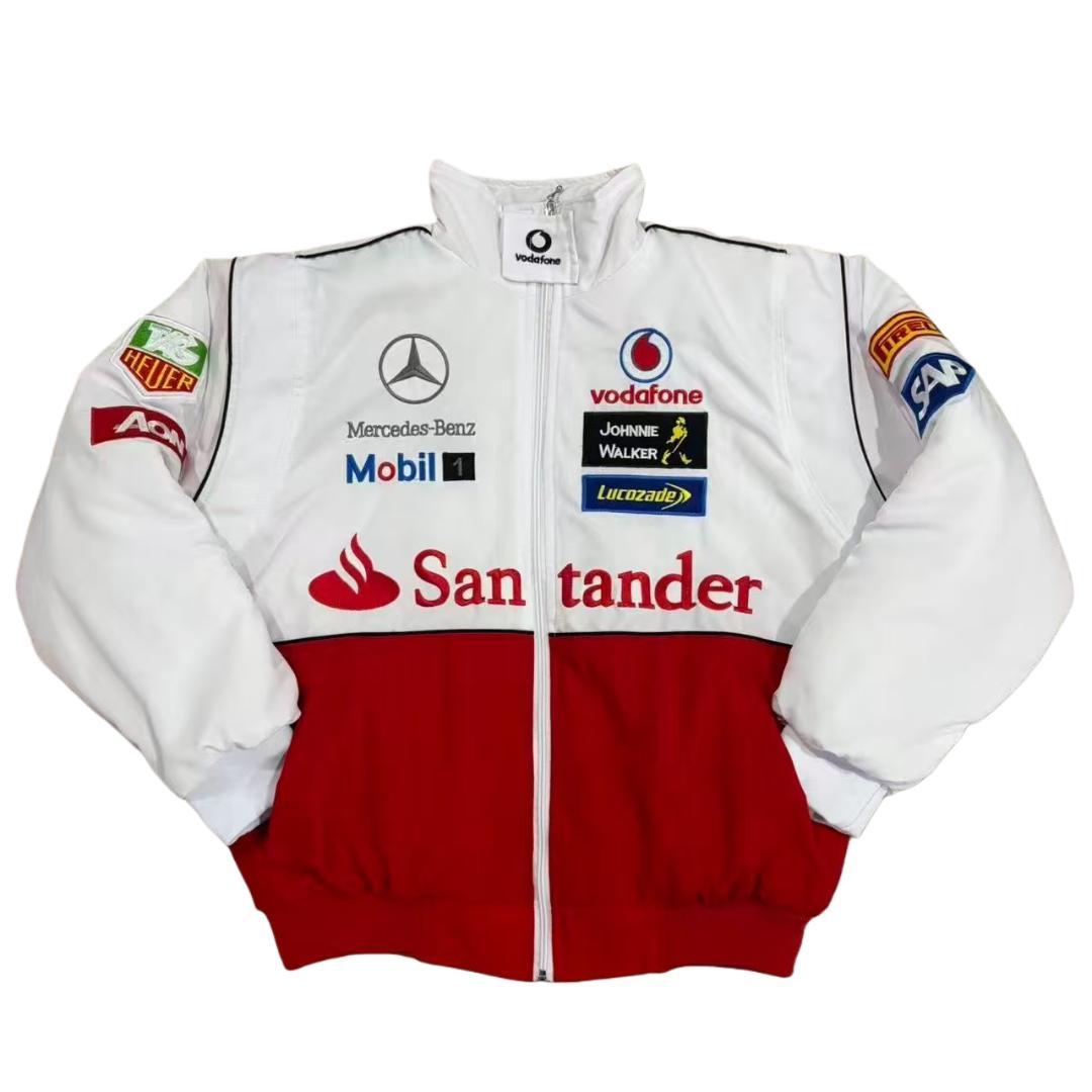新品メルセデスベンツ F1 レーシングジャケットブルゾン 刺繍　中綿　 男女兼用