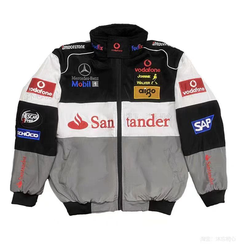 新品メルセデスベンツ F1 レーシングジャケットブルゾン 刺繍　中綿　 男女兼用