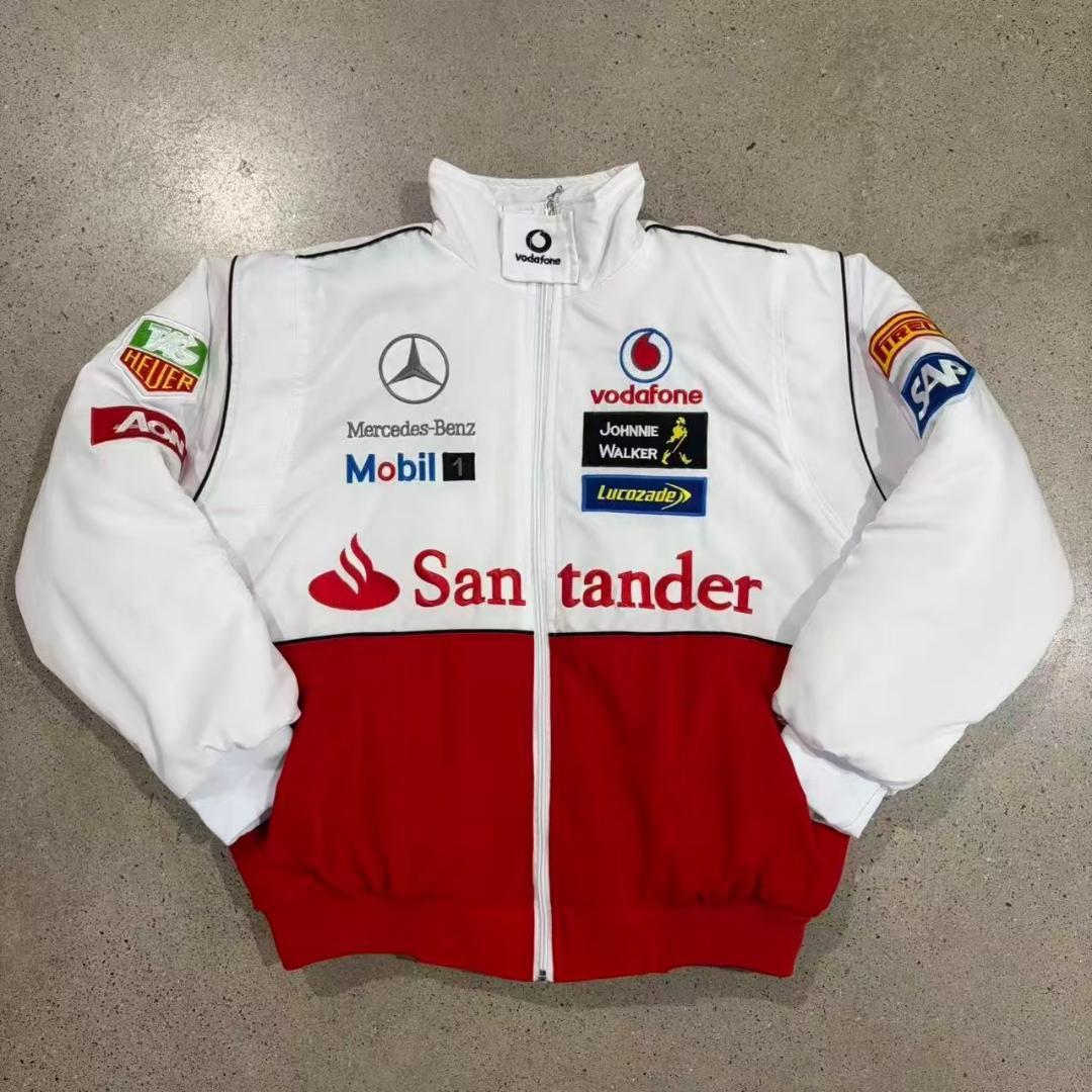 新品メルセデスベンツ F1 レーシングジャケットブルゾン 刺繍　中綿　 男女兼用