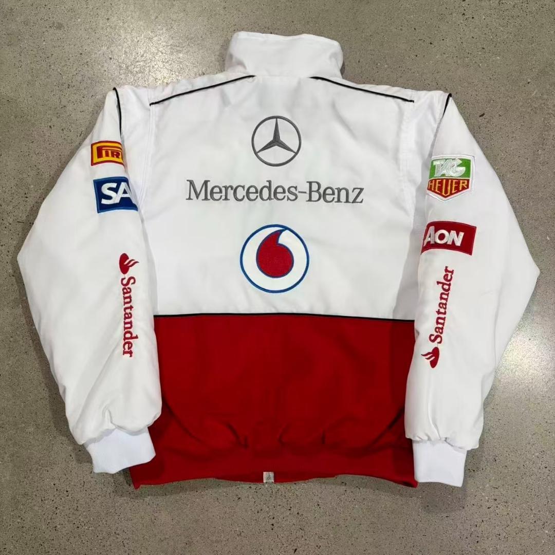 新品メルセデスベンツ F1 レーシングジャケットブルゾン 刺繍　中綿　 男女兼用