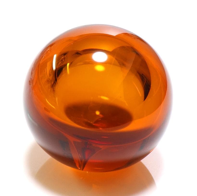 バカラ 激レア 高級 シリウスボウル 琥珀色 水晶玉 クリスタルガラス製