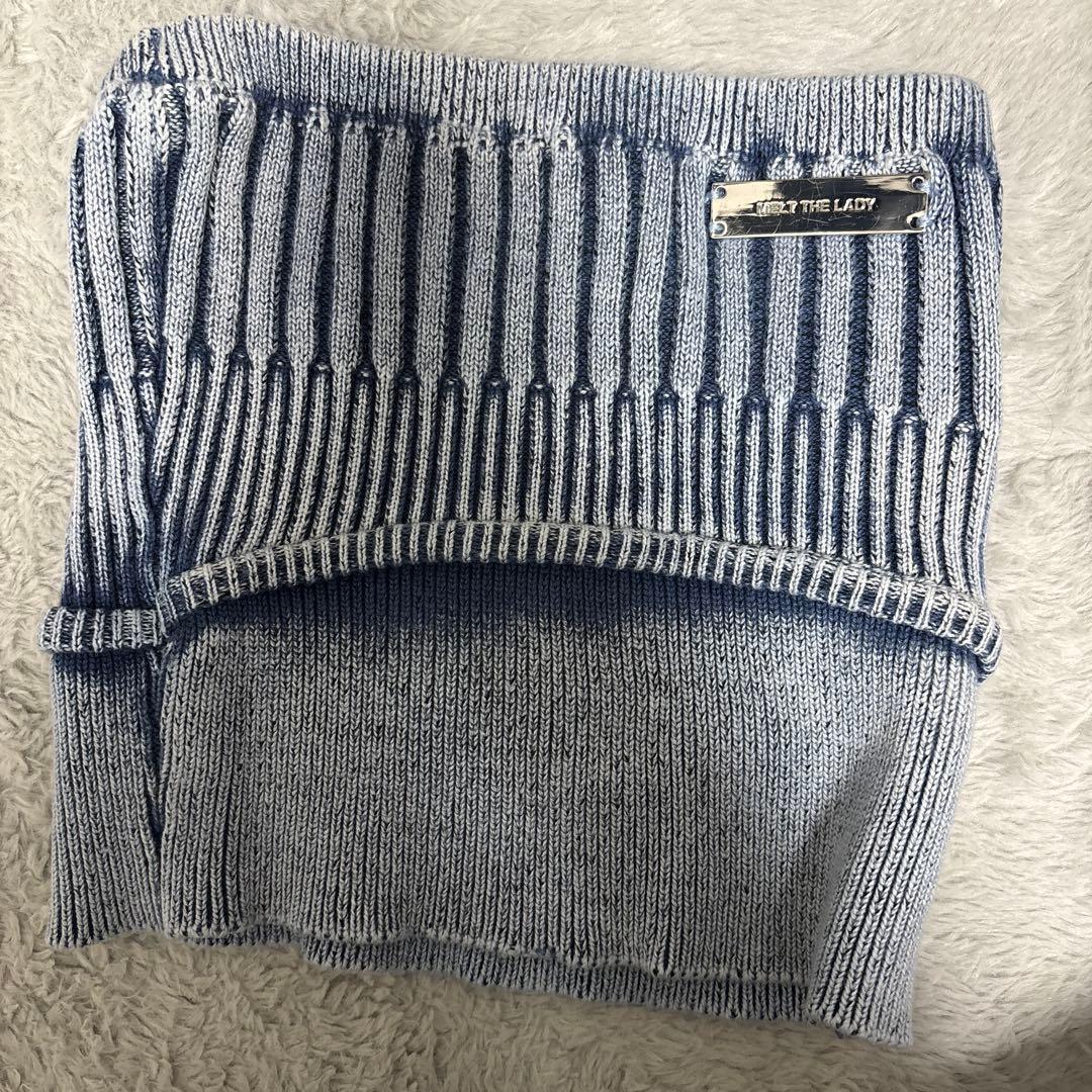 melt the lady rib tube tops チューブトップ　ブルー