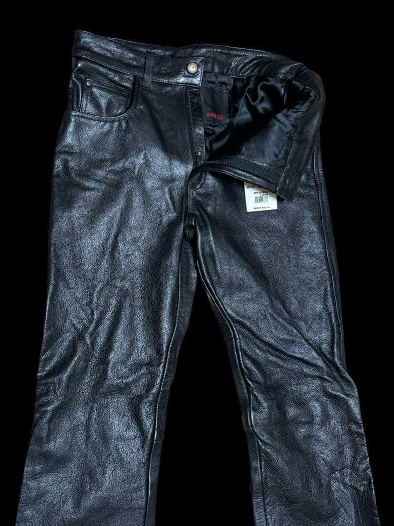 Y2K ARCHIVE BOOTS CUT フレアレザーパンツ ブラック M