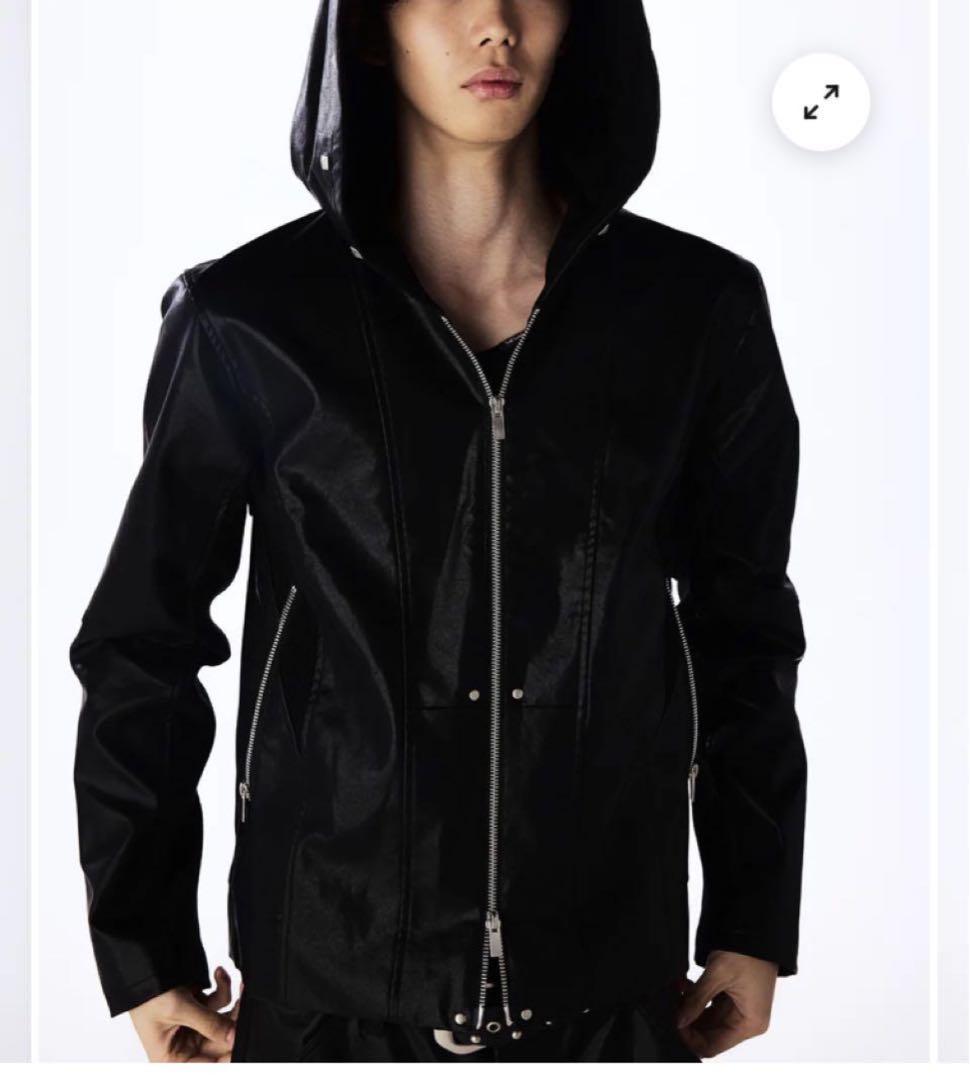 jent louis Leather Hooded Jacket mサイズ