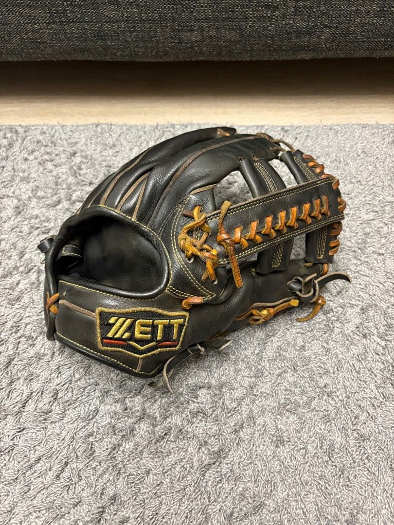 ZETT 硬式レザーグローブ 黒