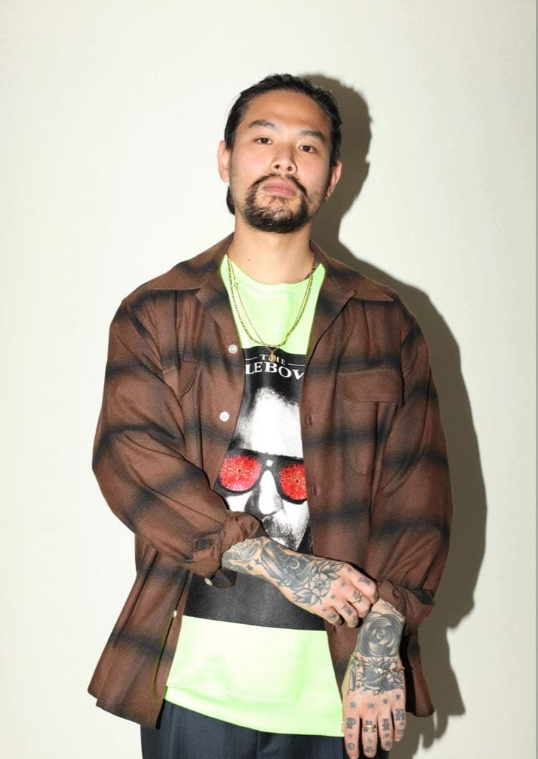 WACKO MARIA オンブレシャツブラウン、グレー2枚セット
