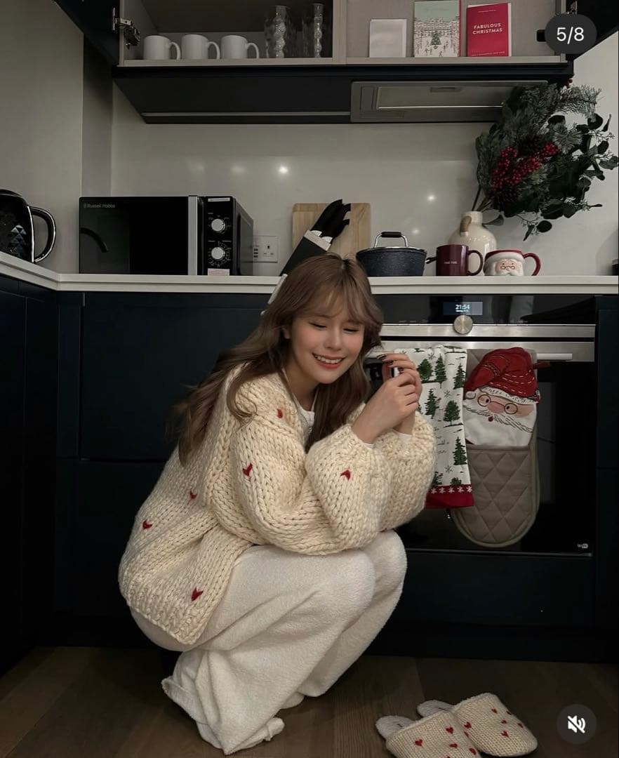 THETOE ハートカーディガン　クリスマスボックス