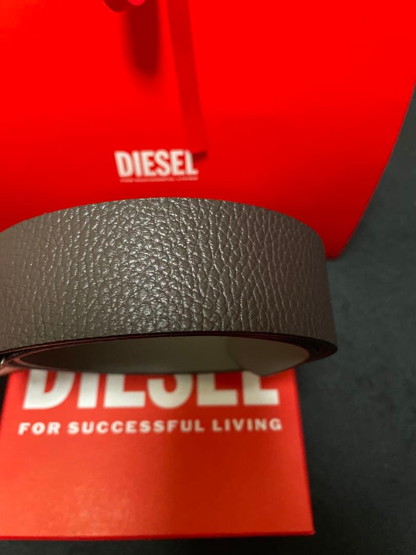 DIESEL ブラウンレザーベルト　正規品タグ有り　 最終値下げ‼️