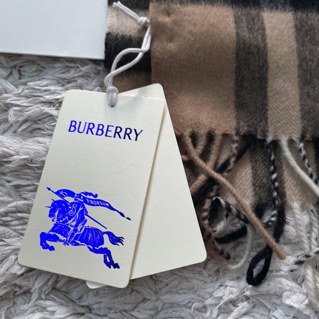 【新品】BURBERRY カシミヤ　100％　チェックマフラー
