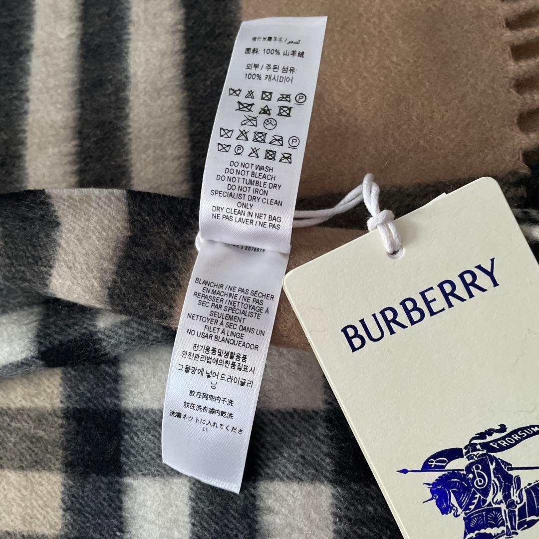 【新品】BURBERRY カシミヤ　100％　チェックマフラー
