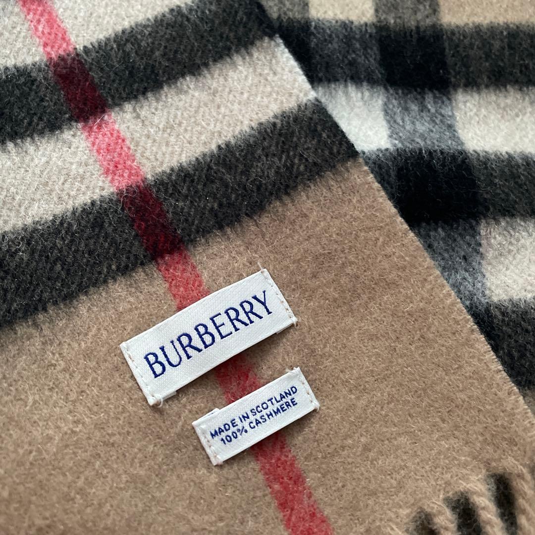 【新品】BURBERRY カシミヤ　100％　チェックマフラー