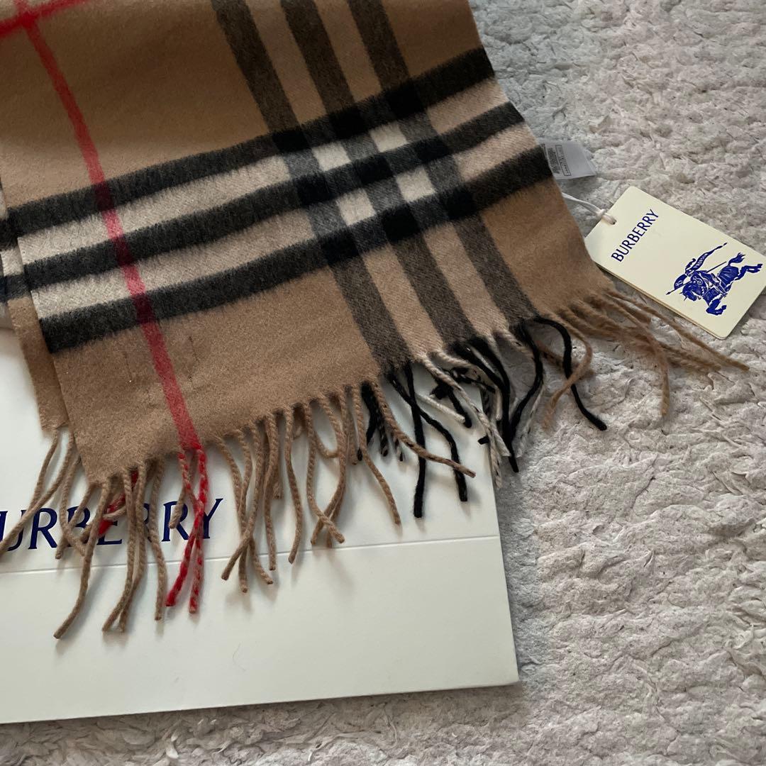 【新品】BURBERRY カシミヤ　100％　チェックマフラー