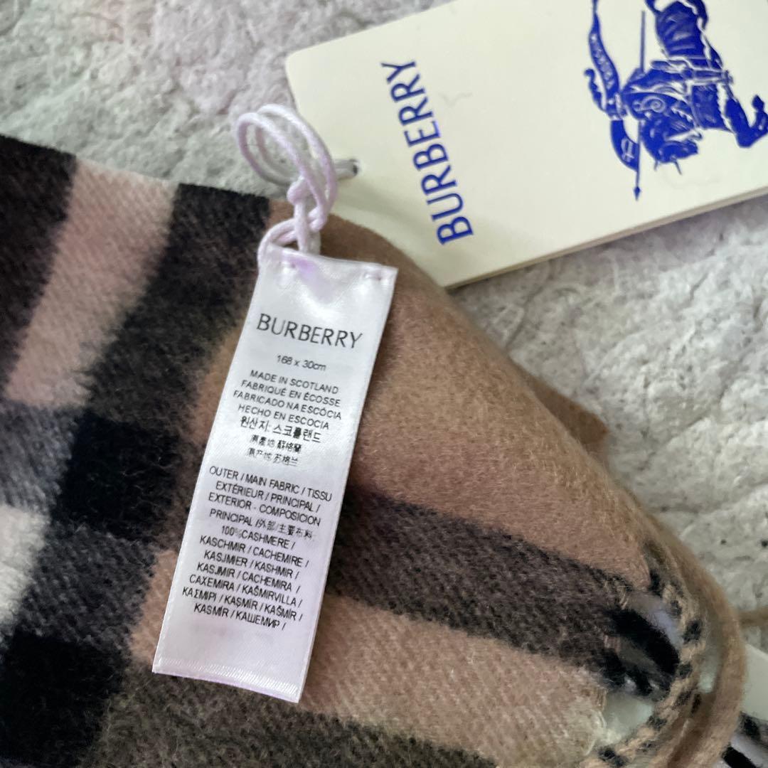 【新品】BURBERRY カシミヤ　100％　チェックマフラー