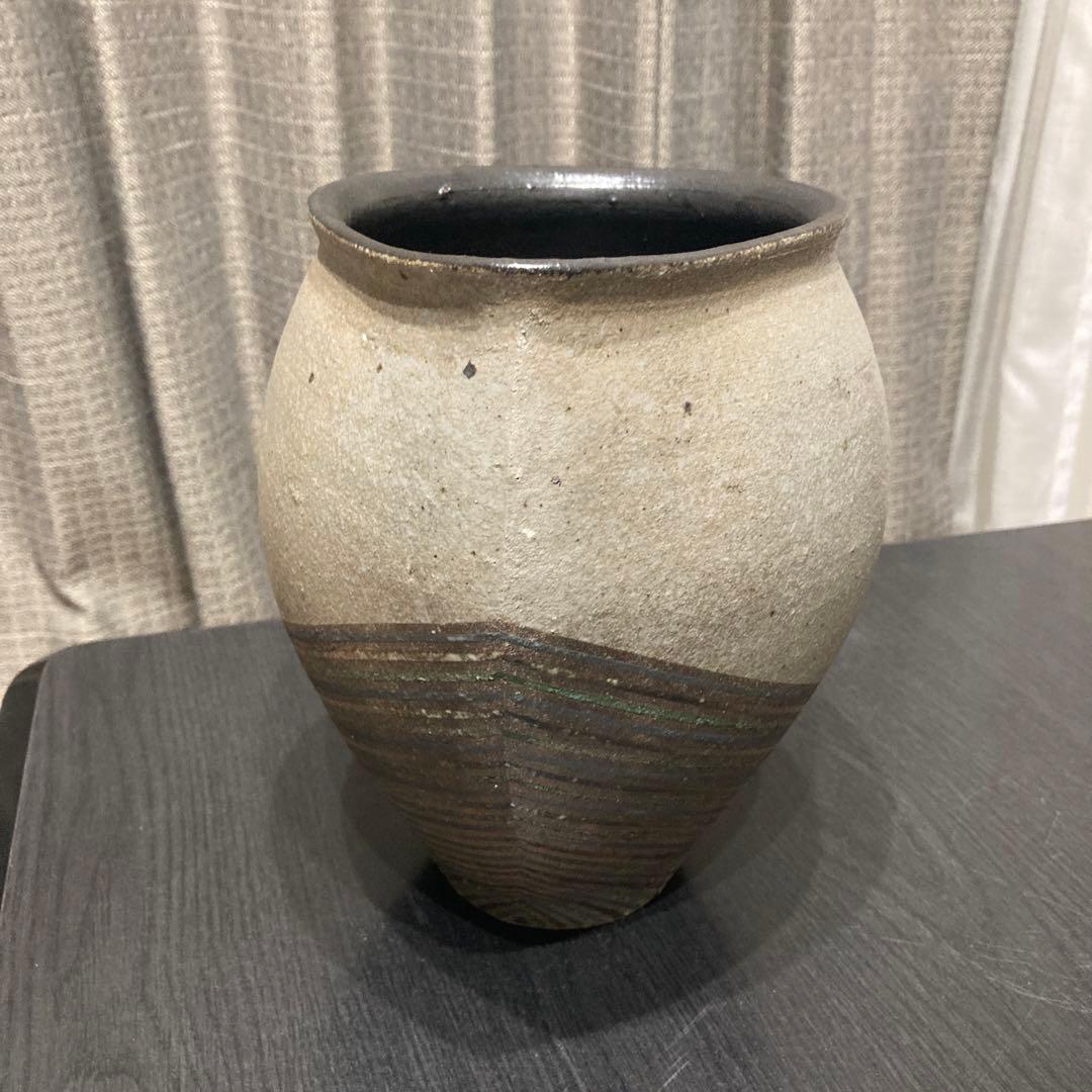 市野 清治　花瓶 丹波立杭焼　丹泉窯
